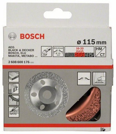 Disk prerës për hekur Bosch 2608600176, 115mm, i sheshtë, ngjyrë bronzi