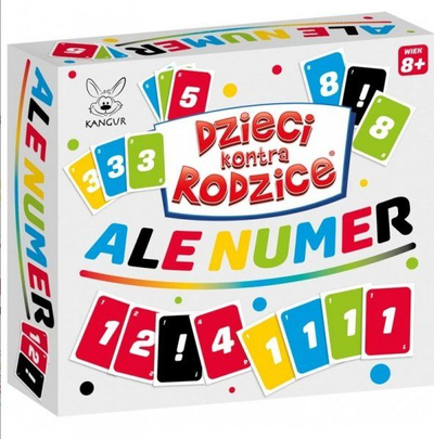 Lojë me letra Kangur Dzieci kontra Rodzice Ale Numer, 2+ lojtarë, mosha 8+, shumëngjyrëshe