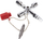 Çelës universal për kabinete teknike Yato YT-66700, me 4 krahë, me bit PH2 dhe të sheshtë, ngjyrë argjend