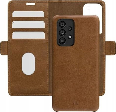Këllëf‑portofol Dbramante1928 Lynge për Galaxy A53, lëkurë, me RFID, ngjyrë tan