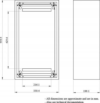 Kasetë montimi murale Schneider Prisma Plus G LVS08102, 330x600x205mm, IP30, e bardhë