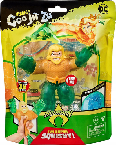Figurë aksion Heroes of Goo Jit Zu DC Aquaman, 5\", që shtrihet, shumë e butë