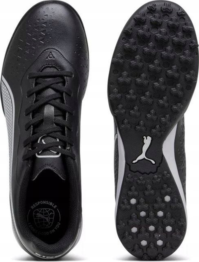 Këpucë futbolli Puma King Hero 21 TT, për bar sintetik, lëkurë, të zeza