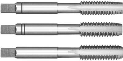 Set çelësash filetues M12 HSS M2, 3 copa, metalik