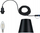Llambë varëse LED Paulmann Plug &amp; Shine Kofia, E14, IP44, e zezë