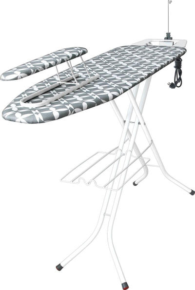[OUTLET] Dërrasë hekurosjeje Vileda Full Option Dandelion, 120x38cm, me prizë dhe raft rrobash, shumëngjyrëshe