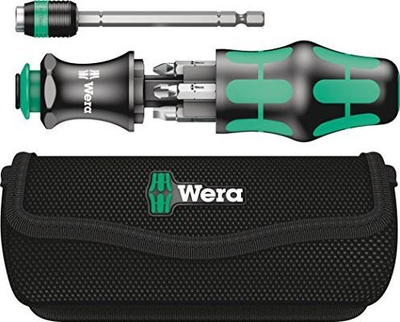 Set kaçavidash Wera Kraftform Kompakt 25, 6 copa, me çantë, i zi jeshil