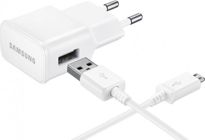 Полнач Samsung EP-TA50EWE, 5V 1.55A, кабел Micro USB 1m, бел