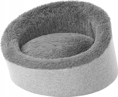 Shtrat për qen Hobbydog R2 Bed Stump, jastëk pelushi, antirrëshqitës, gri