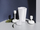 Mbajtëse qiriri Iittala Nappula, 7", çelik inox, e bardhë