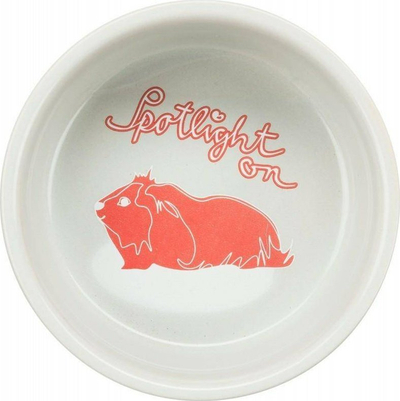 Pjatë qeramike për kavie Trixie Bowl, 240 ml, 11 cm, e bardhë me pika