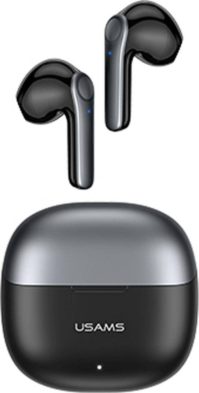 Kufje wireless USAMS EWAVE NX10 TWS, Bluetooth 5.0, me kuti karikimi, të zeza
