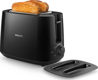 Тостер Philips HD2582/90, 8 нивоа на печење, 2 слота, црн