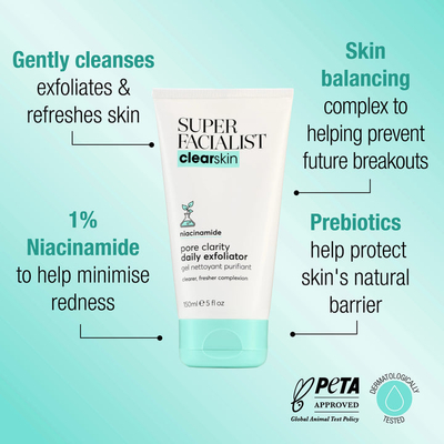 Xhel për fytyrë Super Facialist Clear Skin Pore Clarity Daily Exfoliator, 150ml