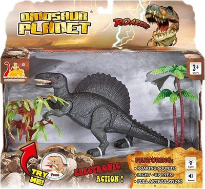 Lodër dinosauri Askato Dinosaur Planet, elektronike, me drita dhe tinguj, gri