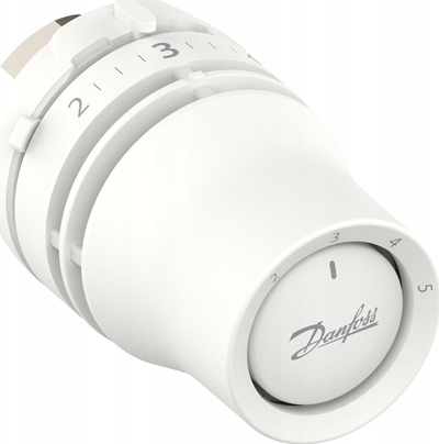 Kokë termostatike Danfoss Redia, për valvula RA Click, e bardhë