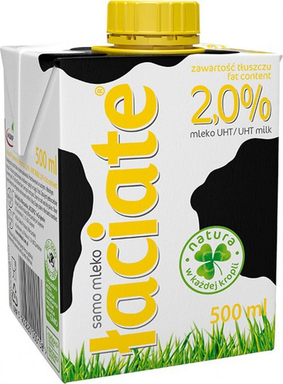 Qumësht Łaciate UHT, 2% yndyrë, 0.5L