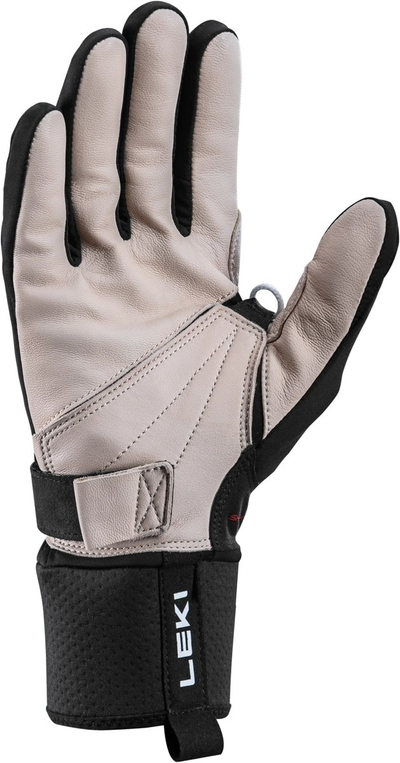Doreza skish Leki PRC Premium Shark, lëkurë, black sand