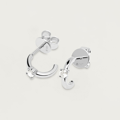 Vathë PDPAOLA White Solitary Silver AR02-334-U