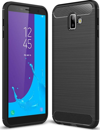 Kllaf telefoni Hurtel Carbon Case për Samsung Galaxy J6 2018, i butë, blu