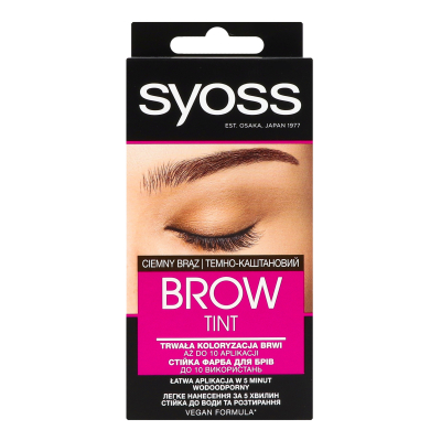 Ngjyrë për vetulla Syoss Brow Tint, Dark Brown, 17ml