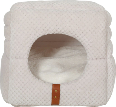 Shtrat kube 2 në 1 për mace PALOMA, 35 x 35 x 35 cm, bezhë