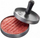 Shtypëse hamburgerësh Gefu BBQ Hamburger Press, alumini, dorezë plastike, gri