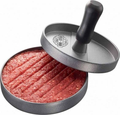 Shtypëse hamburgerësh Gefu BBQ Hamburger Press, alumini, dorezë plastike, gri