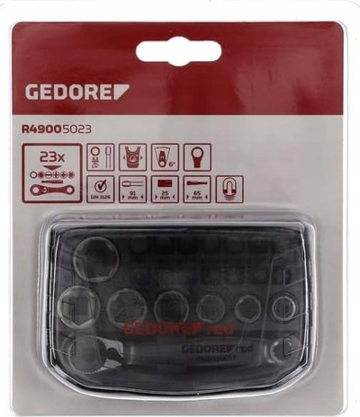 Set çelësa gotë Gedore RED 3300026, 1/4", 23 copa, 6–13 mm