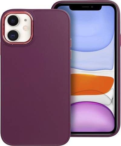 Klloçkë kornizë për telefon iPhone 11, TPU, anë të forcuara, lejla