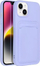 Футрола за телефон Card Case за iPhone 14, со џеб за картички, флексибилна, виолетова