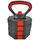 Kettlebell Eb Fit Composite, 10 kg, peshë e rregullueshme, e zezë me të kuqe