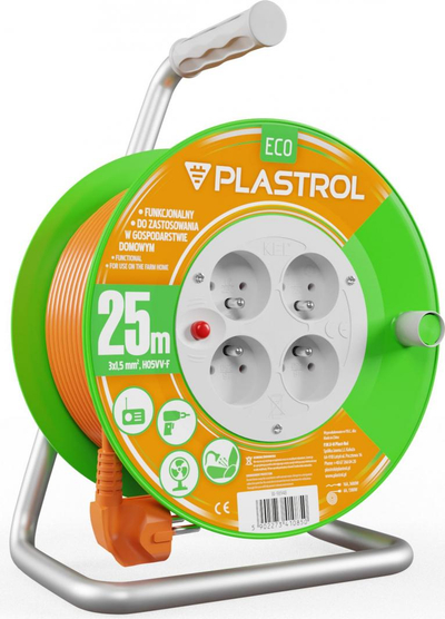 Kabllo zgjatuese Plastrol, 4 priza, 25m 