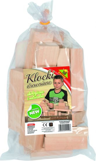 Lodër kuba druri Anek, 22 copa, bio, ngjyrë natyrale