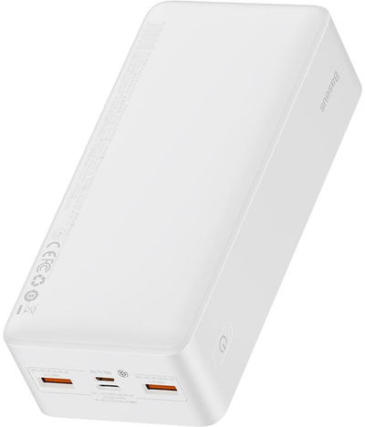 Powerbank me ekran dixhital Baseus Bipow, 30000mAh, 20W, i bardhë