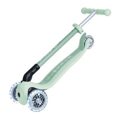 Trotinet Globber Primo Foldable Lights Ecologic Jr, 3 rrota, me drita LED, jeshil