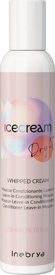 Shkumë flokësh Inebrya Dry-T Whipped Cream, ushqyese, 200ml