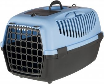 Kuti transporti për kafshë Trixie Capri 3, 61x40x38 cm, plastike, blu gri e errët