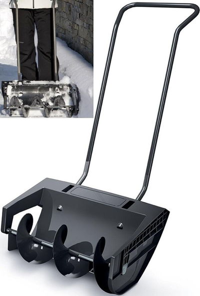 Heqës bore PeakSnow Snow Mover, gjerësi 59 cm, me dorezë hekuri, i zi
