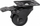Rrota kasteri për rack V7 RM4CASTERS-1E, set 4 copë, me frenim, e zezë