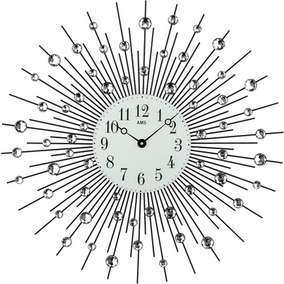 Orë muri AMS Design 9380, e argjendtë