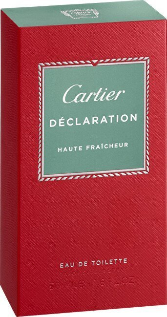 Ujë tualeti Cartier Declaration Haute Fraicheur, 50ml, për meshkuj
