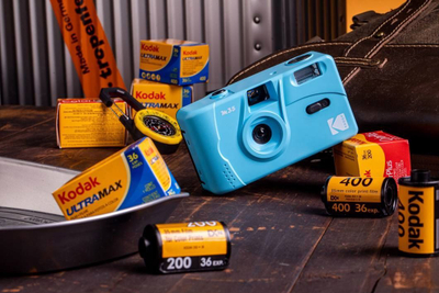 Aparat fotografik Kodak Reusable, film 35mm, me bateri AAA, blu