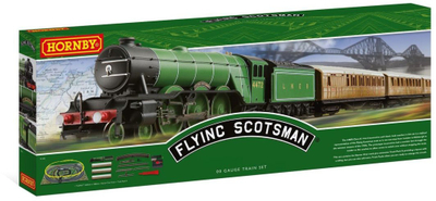 Set treni model Jada Toys Hornby Flying Scotsman, shkalla OO 1:76, i gjelbër