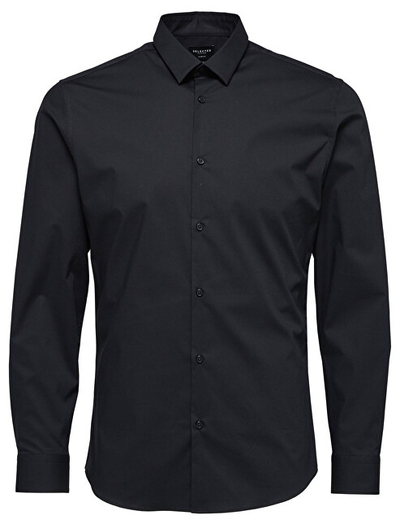 Këmishë Selected Homme Slimpreston-Clean, e zezë XXL