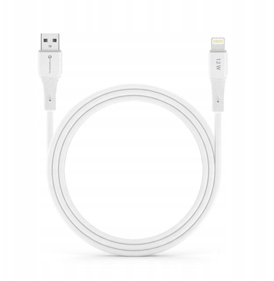 Kabllo USB Forcell F-ENERGY C343, USB A me Lightning, 1m, 12W, e bardhë