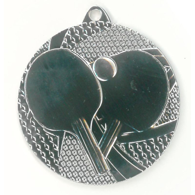 Medalje pingpongu Tryumf MMC7750, çelik, 50mm, argjendi