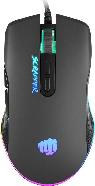 Гејминг глушец Fury Scrapper NFU-1699, 6400 DPI, RGB, црн