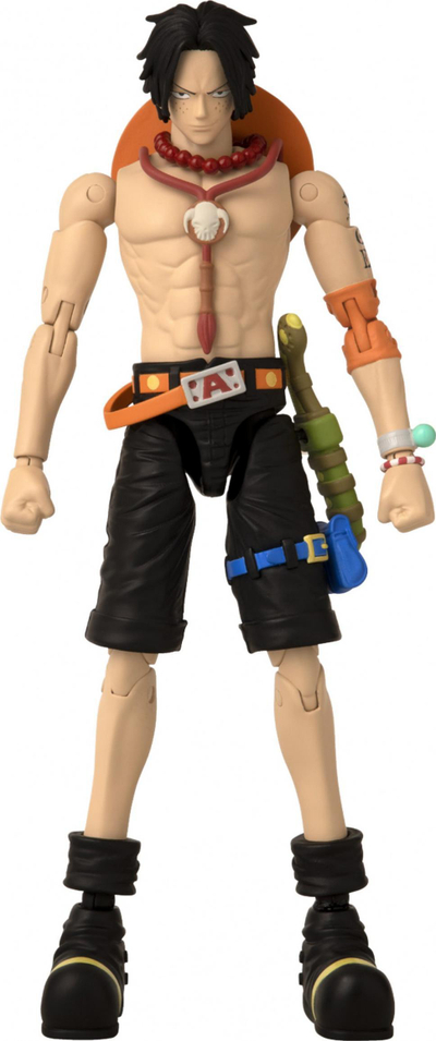 Figurinë Bandai One Piece Anime Heroes Portgas D. Ace, artikuluese, me duar të këmbyeshme, shumëngjyrëshe