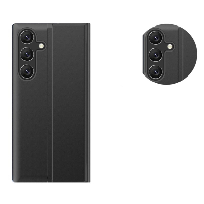 Këllëf telefoni Hurtel Sleep Case për Samsung Galaxy A26, me kapak palosës, me stand, i zi